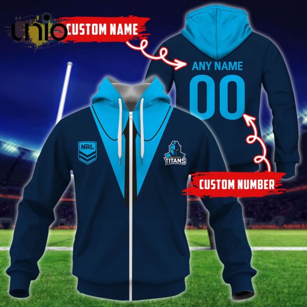 NRL Gold Coast Titans Custom Name Hoodie