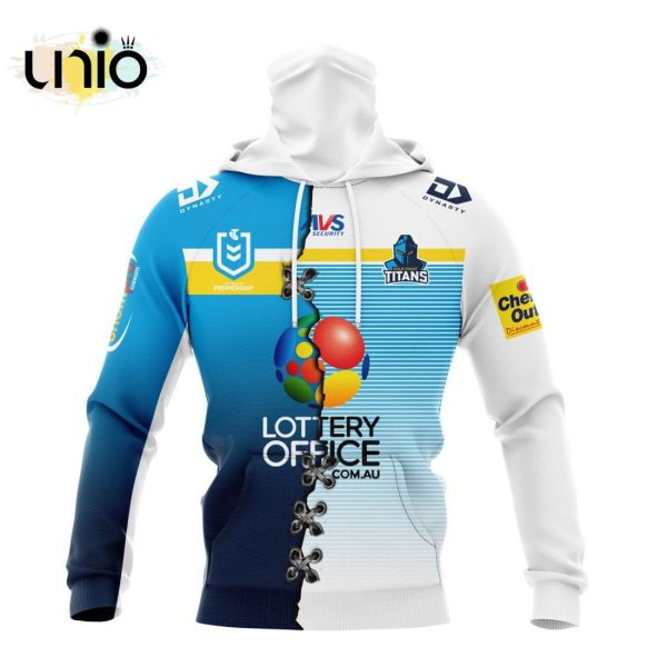 NRL Gold Coast Titans Home Mix Away Kits Hoodie