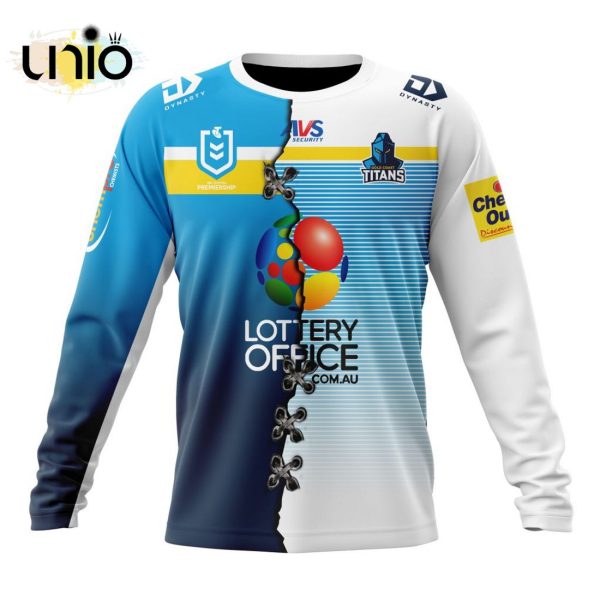 NRL Gold Coast Titans Home Mix Away Kits Hoodie