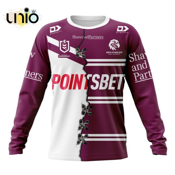 NRL Manly Warringah Sea Eagles Home Mix Away Kits Hoodie