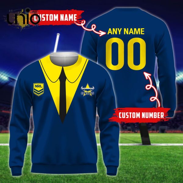 NRL North Queensland Cowboys Custom Name Hoodie