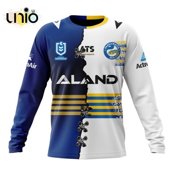 NRL Parramatta Eels Home Mix Away Kits Hoodie