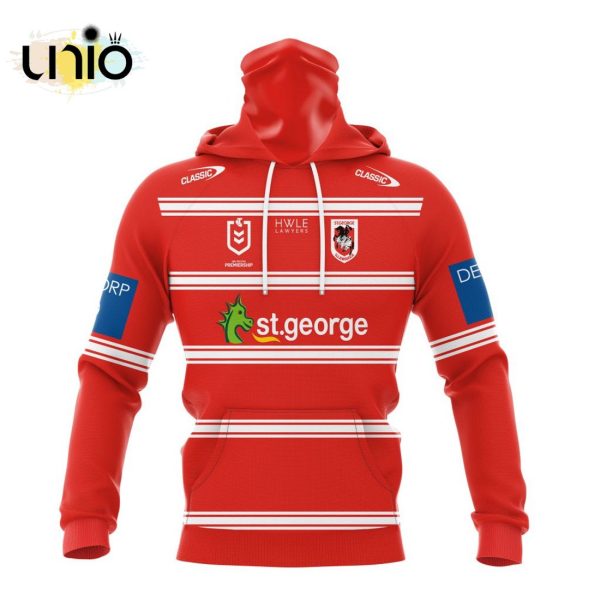 NRL St. George Illawarra Dragons 2024 Away Kits Hoodie