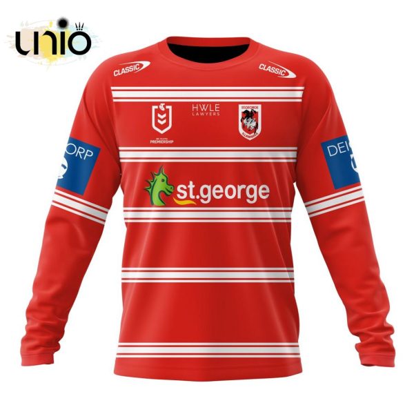 NRL St. George Illawarra Dragons 2024 Away Kits Hoodie