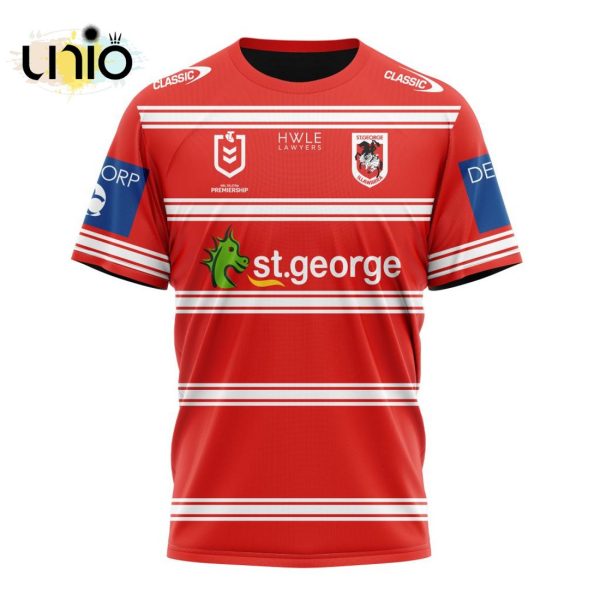 NRL St. George Illawarra Dragons 2024 Away Kits Hoodie