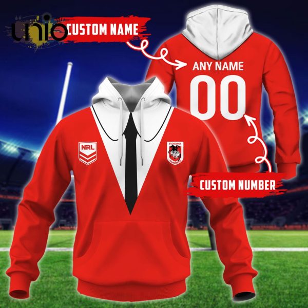 NRL St. George Illawarra Dragons Custom Name Hoodie