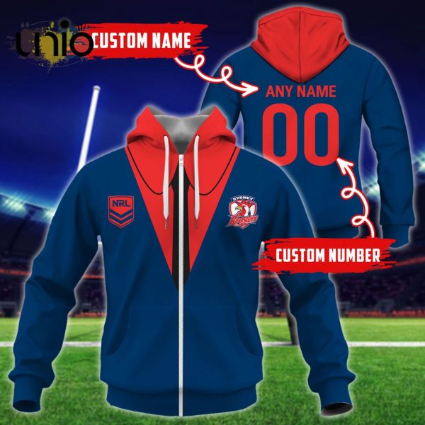 NRL Sydney Roosters Custom Name Hoodie