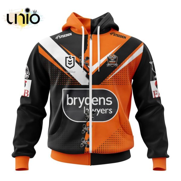 NRL Wests Tigers Home Mix Away Kits Hoodie