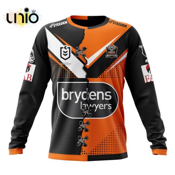 NRL Wests Tigers Home Mix Away Kits Hoodie