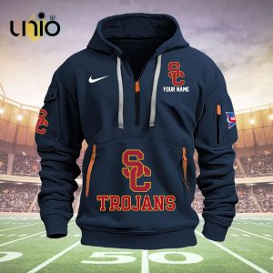 Custom USC Trojans Football NCAA Navy Hoodie