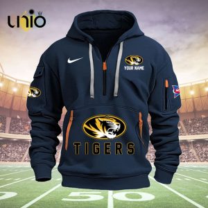 Custom Missouri Tigers Football NCAA Navy Hoodie