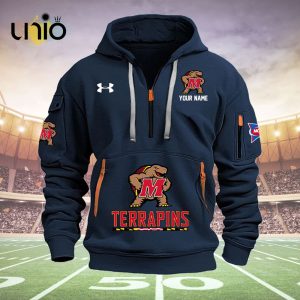 Custom Maryland Terrapins Football NCAA Navy Hoodie