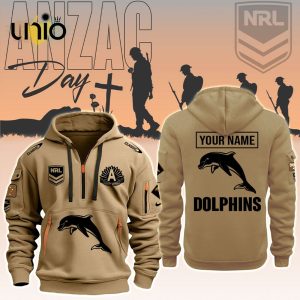 Custom NRL Dolphins ANZAC Day Hoodie