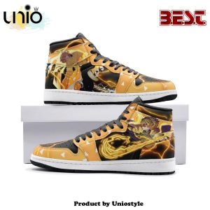 Zenitsu Thunder Breathing Demon Slayer Air Jordan 1 High Top Shoes