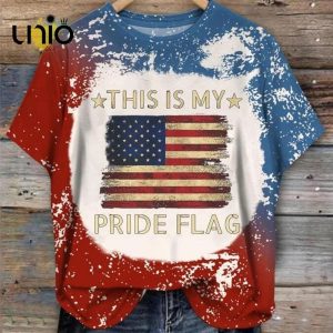 Women’s This Is My Pride Flag Print Round Neck Shirt