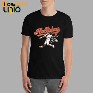 Jackson Holliday Orioles Baseball Slugger Swing T-Shirt