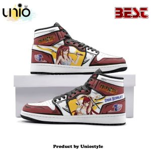 Erza Scarlet Fairy Tail Air Jordan 1 High Top Shoes