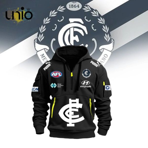 AFL Carlton Blues 2024 Black Hoodie, Cap