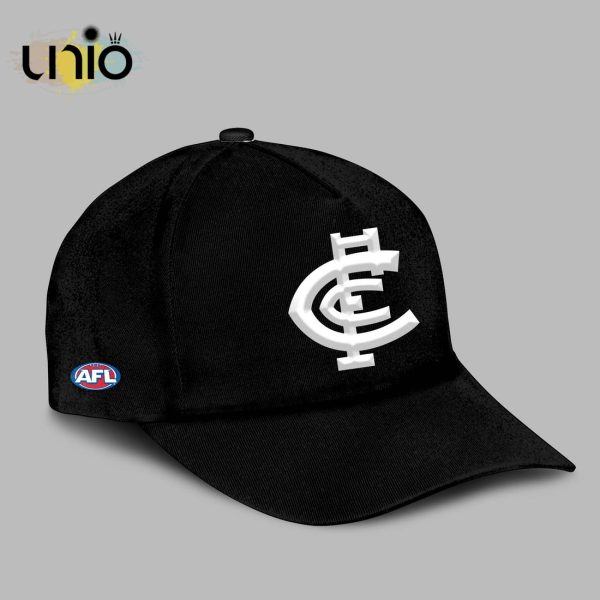 AFL Carlton Blues 2024 Black Hoodie, Cap