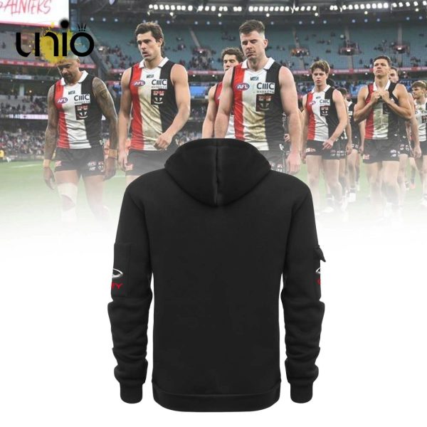 AFL St Kilda Football Club New 2024 Black Hoodie, Cap