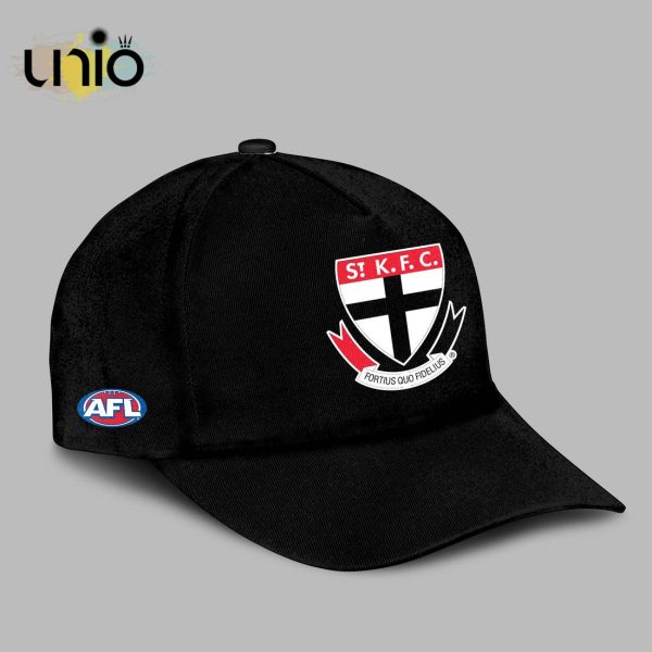 AFL St Kilda Football Club New 2024 Black Hoodie, Cap