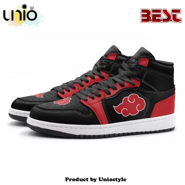 Akatsuki Cloud Naruto Air Jordan 1 High Top Shoes