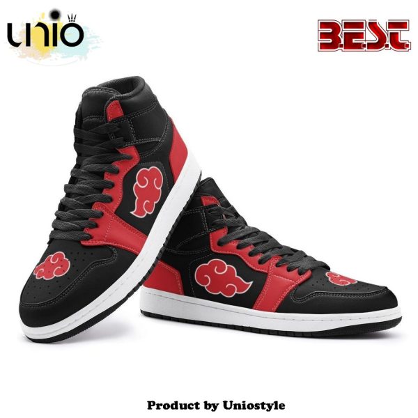 Akatsuki Cloud Naruto Air Jordan 1 High Top Shoes