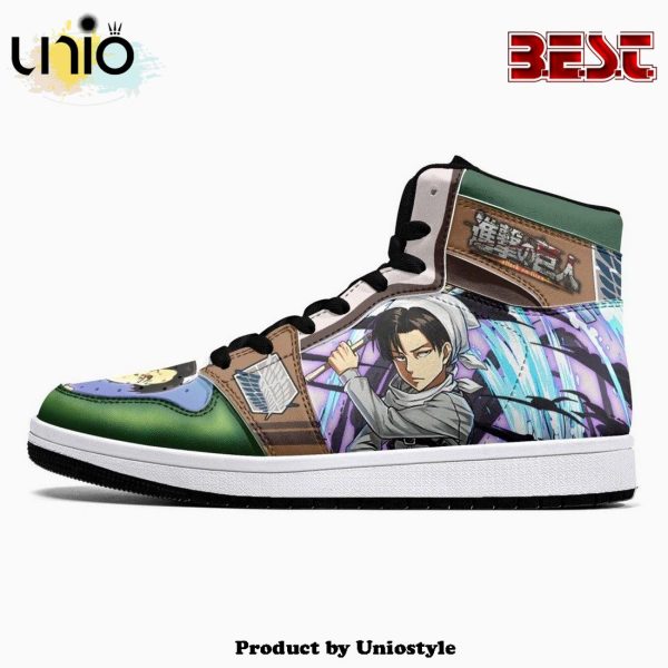 Captain Levi Cleaner Shingeki No Kyojin JD1 High Top Shoes