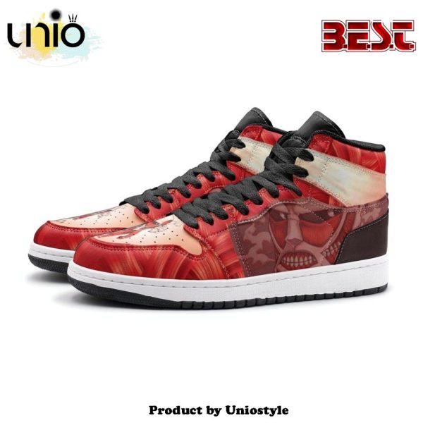 Colossal Titan Shingeki No Kyojin Air Jordan 1 High Top Shoes