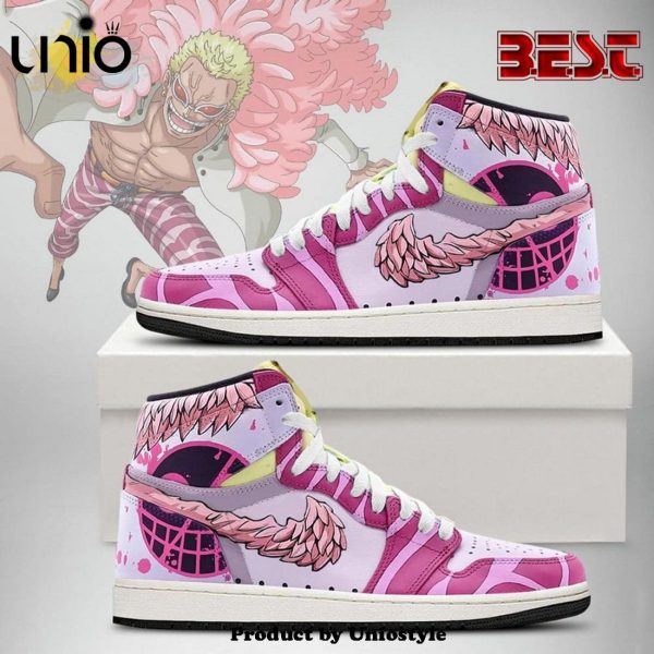 Doflamingo One Piece Air Jordan 1 High Top Shoes