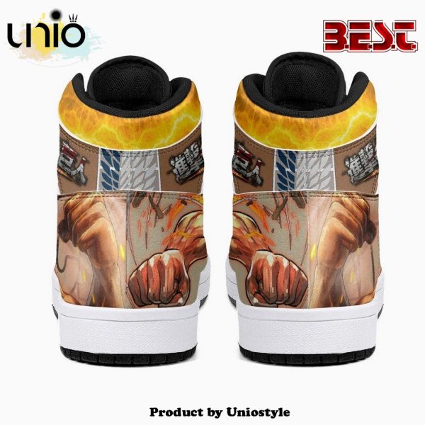 Eren Yeager Attack Titan Shingeki No Kyojin JD1 High Top Shoes