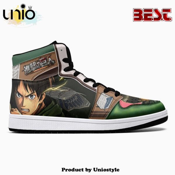 Eren Yeager Survey Corps Shingeki No Kyojin JD1 High Top Shoes