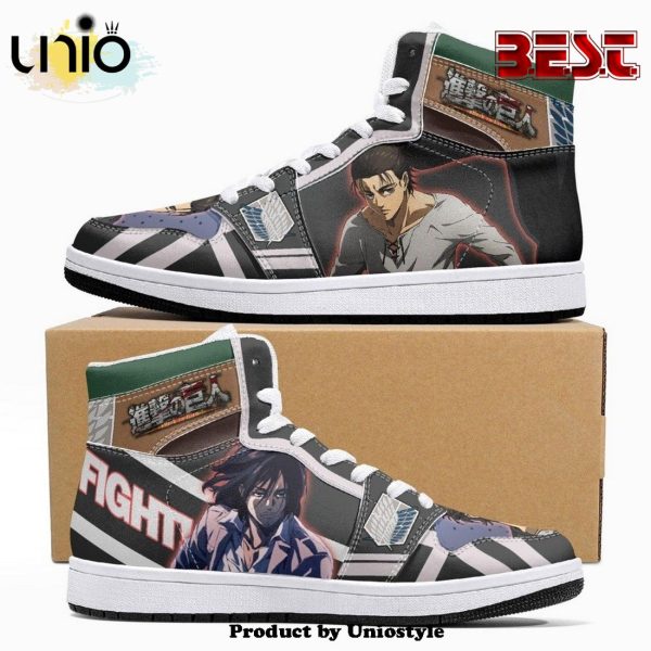 Eren Yeager Timeskip Shingeki No Kyojin JD1 High Top Shoes