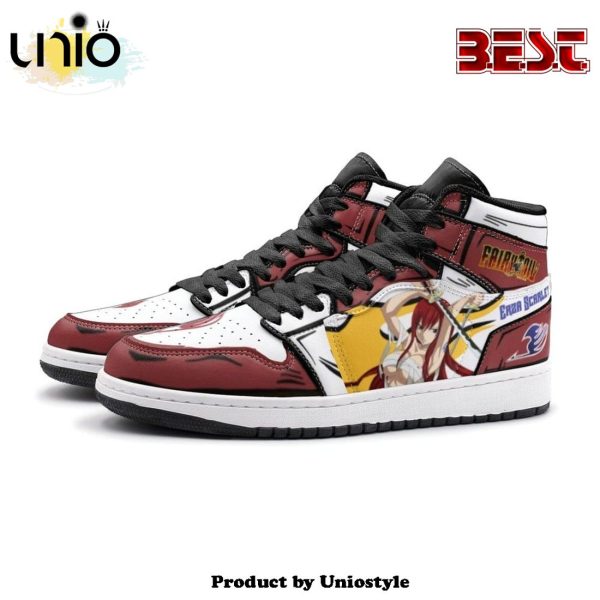 Erza Scarlet Fairy Tail Air Jordan 1 High Top Shoes