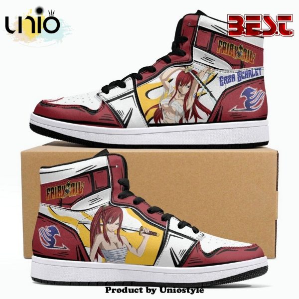 Erza Scarlet Fairy Tail JD1 High Top Shoes