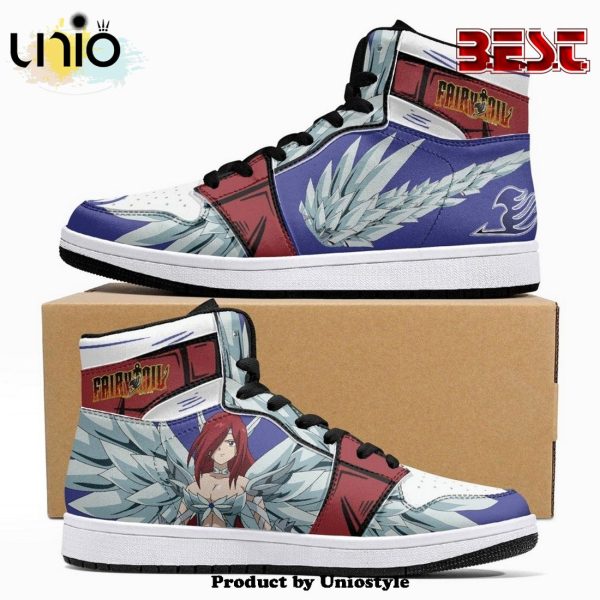 Erza Scarlet Heaven’s Wheel Armor Fairy Tail JD1 High Top Shoes