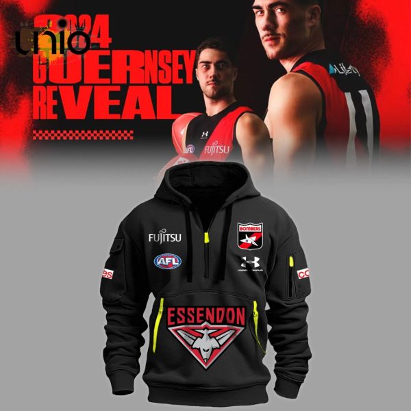 Essendon Bombers AFL New Edition Black Hoodie, Jogger, Cap