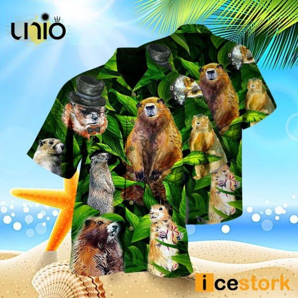 Ferret Animals LoveLy Dovely Leaves Hawaiian Shirt