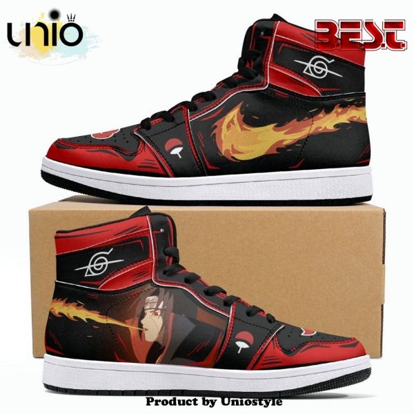 Itachi Clan Fireball Red Cloud Ninja JD1 High Top Shoes