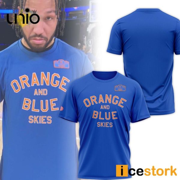 Jalen Brunson Orange And Blue Skies Shirt