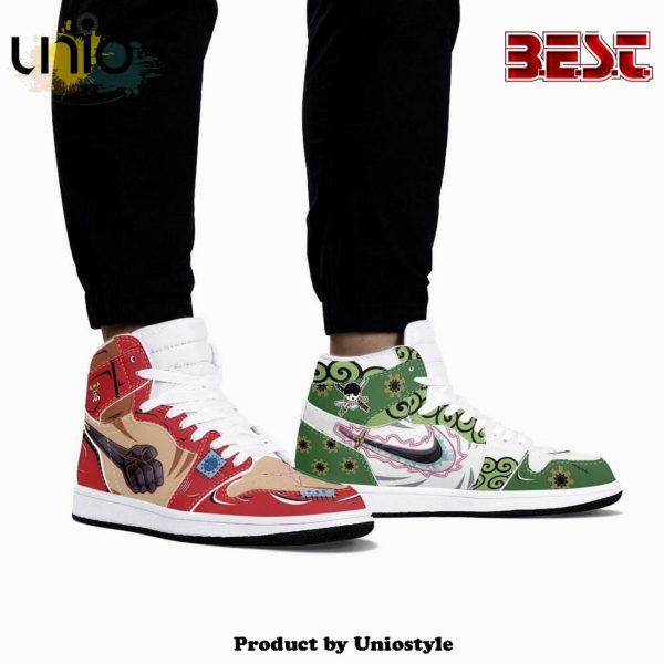 Luffy Vs Zoro Air Jordan 1 High Top Shoes