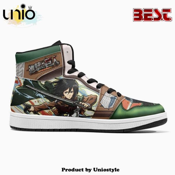 Mikasa Ackerman Survey Corps Shingeki No Kyojin JD1 High Top Shoes