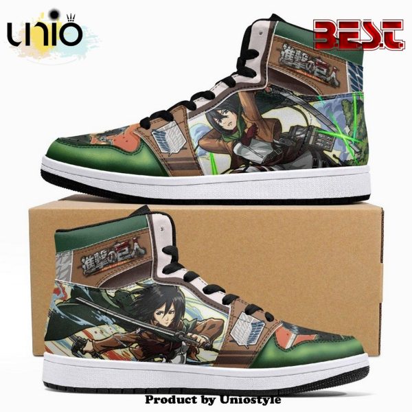 Mikasa Ackerman Survey Corps Shingeki No Kyojin JD1 High Top Shoes