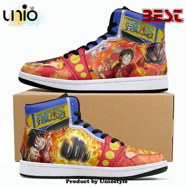 Monkey D. Luffy Red Hawk One Piece JD1 High Top Shoes