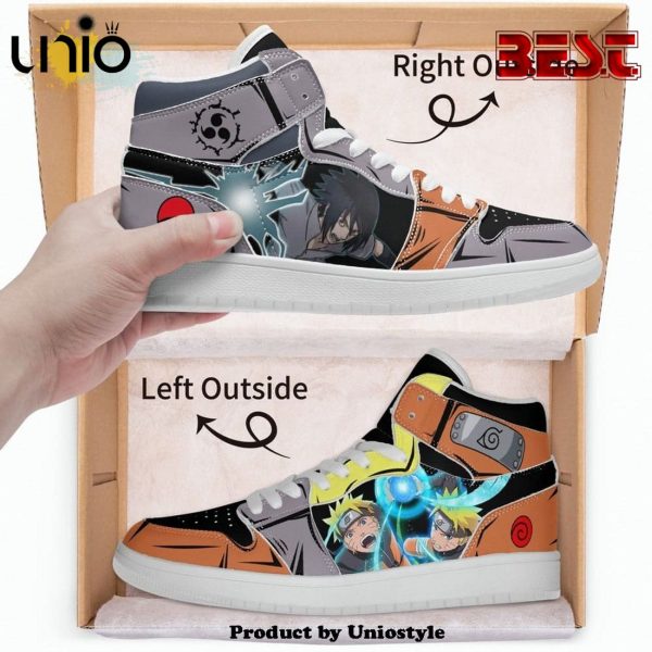 Naruto Vs Sasuke Air Jordan 1 High Top Shoes