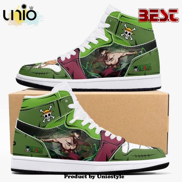 One Piece Roronoa Zoro Santoryu Three Swords AJ1 High Top Shoes