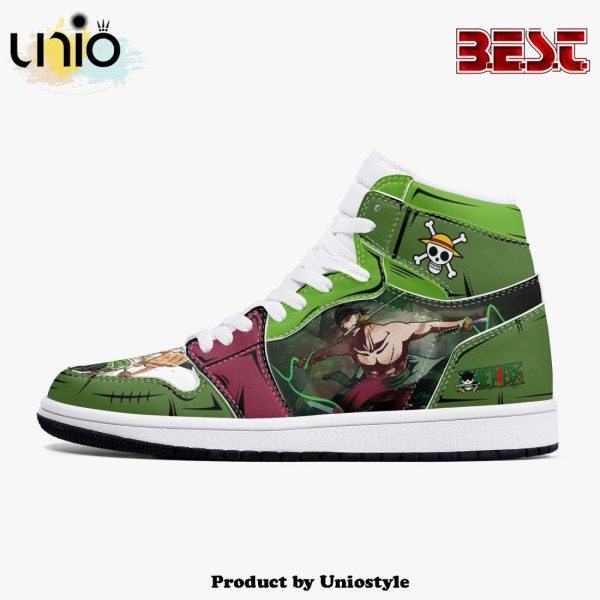 One Piece Roronoa Zoro Santoryu Three Swords AJ1 High Top Shoes