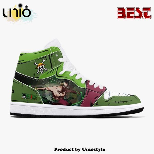 One Piece Roronoa Zoro Santoryu Three Swords AJ1 High Top Shoes