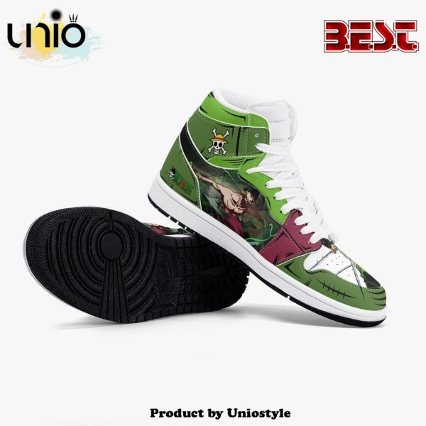 One Piece Roronoa Zoro Santoryu Three Swords AJ1 High Top Shoes