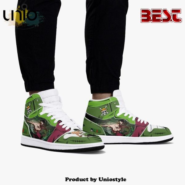 One Piece Roronoa Zoro Santoryu Three Swords AJ1 High Top Shoes